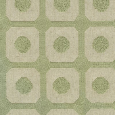 P K Lifestyles Needle And Thread Em Sage in SIMPLY SAID III Green Multipurpose 21%Linen  Blend Squares  Crewel and Embroidered  Geometric  Polka Dot   Fabric