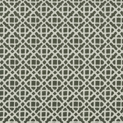 P K Lifestyles Retrace            Charcoal in SIMPLY SAID III Grey Multipurpose Cotton Trellis Diamond  Oriental  Lattice and Fretwork   Fabric