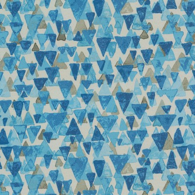 P K Lifestyles Od Reef Point    Azure in FALL OUTDOOR 2021 Geometric  Fun Print Outdoor  Fabric