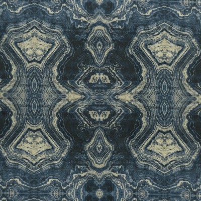 P K Lifestyles Mineral Springs Indigo Expressionist II 411660 Blue  Abstract  Fabric