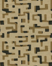 Maze Embroidery Ebony by   