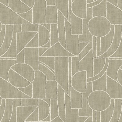 P K Lifestyles Building Blocks Embroidery Linen Expressionist II 411880 Beige  Geometric  Crewel and Embroidered  Fabric