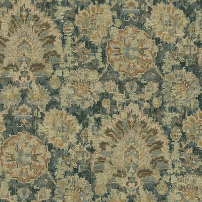 P K Lifestyles Javanese Charcoal Culteral Exchange VIII 412421 Grey  Floral Medallion  Ethnic and Global  Fabric