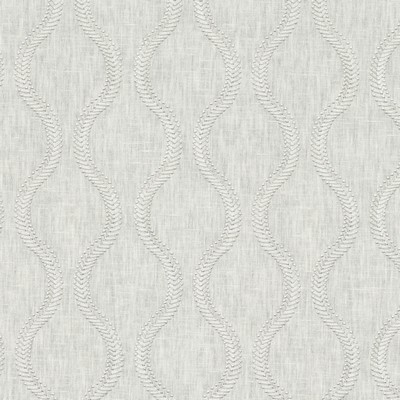 P K Lifestyles Flourish Embroidery Platinum Happy Nest V 470822 Silver  Crewel and Embroidered  Wavy Striped  Fabric