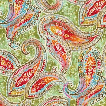 P K Lifestyles Bright Lively Fiesta in Walking on Air Multi  Blend Modern Paisley  Fabric