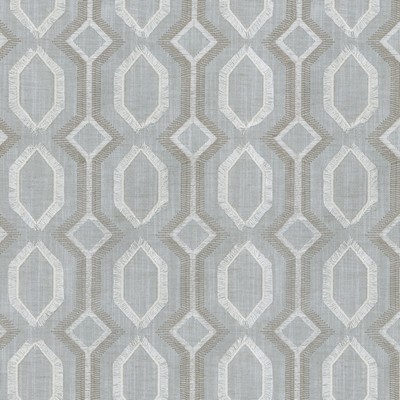 P K Lifestyles MAISIE Embroidery SMOKE COMFORTABLY CHIC 654492 Grey  Crewel and Embroidered  Contemporary Diamond  Fabric