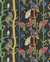 P K Lifestyles Birdhouse Chatter Licorice Fabric