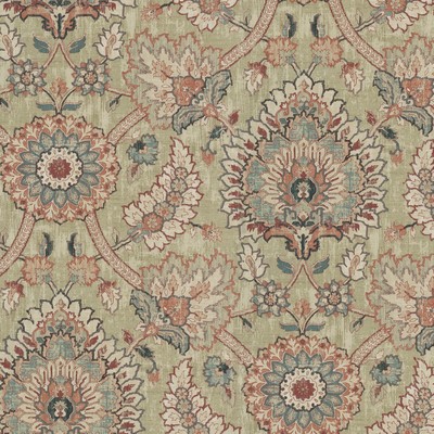 P K Lifestyles Castleford       Parchment in CULTURAL EXCHANGE V Beige Floral Medallion  Ethnic and Global   Fabric