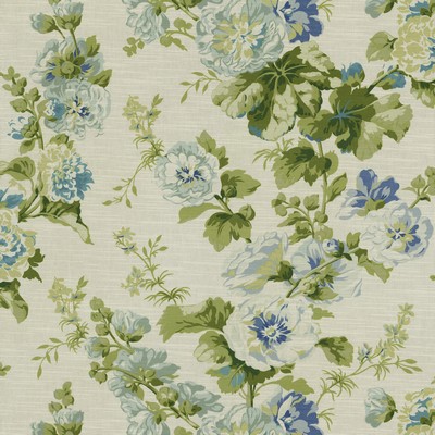 P K Lifestyles Alcea Cornflower Centennial 682252 Blue  Large Print Floral  Traditional Floral  Fabric