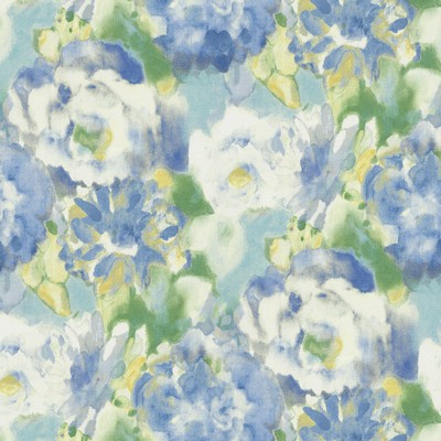 P K Lifestyles Garden Mist Skylight Happy Nest IV 682341 Blue  Watercolor Modern Floral Medium Print Floral  Abstract Floral  Fabric