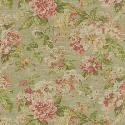 P K Lifestyles Hidden Pond Vintage History Retold V 682370 Beige Multipurpose Cotton  Blend Floral Linen  Fabric