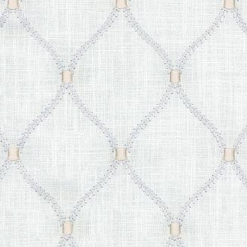 P K Lifestyles Deane Emb Sterling in CWF Classics V Crewel and Embroidered  Diamond Ogee   Fabric