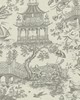 P K Lifestyles CHINOISERIE TOILE CR PEWTER