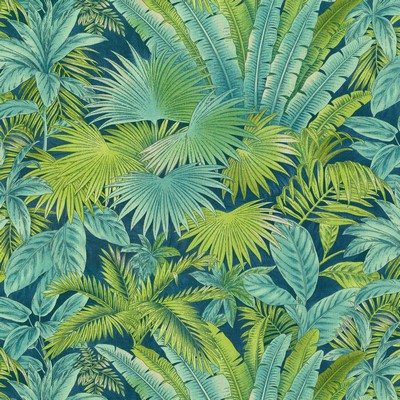 P K Lifestyles BAHAMIAN PENINSULA in ISLAND MEMORIES Green Tropical   Fabric