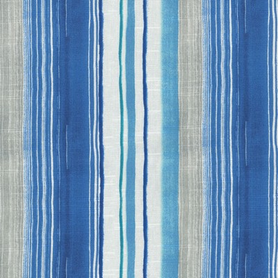 P K Lifestyles Seascape Stripe Azul in Playa Eterna Blue Striped   Fabric