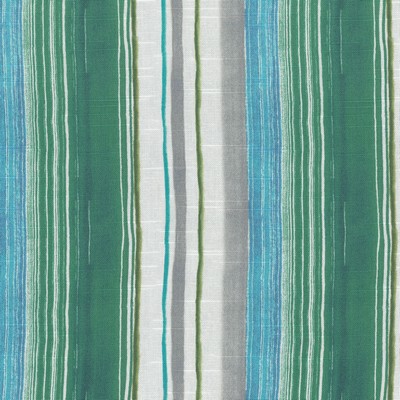 P K Lifestyles Seascape Stripe Verde in Playa Eterna Green Striped   Fabric