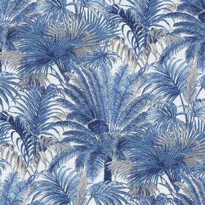 P K Lifestyles Monteverde Azul in Playa Eterna Blue  Blend Tropical   Fabric