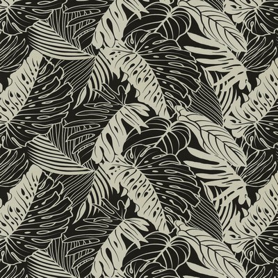 P K Lifestyles TBO Leaf Reef Tuxedo in Outdoor Spring 2020 Black  Blend Tropical  Tommy Bahama Outdoor  Floral Outdoor   Fabric