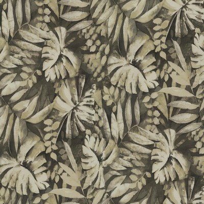 P K Lifestyles Tbo Drifting Tides Ebony in FALL OUTDOOR 2021 Black Tropical  Leaves and Trees  Fun Print Outdoor  Fabric