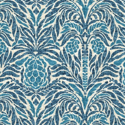 P K Lifestyles Bondi Batik Aegean Design by Nature V 802920 Blue  Coastal Botanical  Fabric