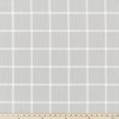 Premier Prints Abbot French Grey Slub Canvas in SLUBCANVAS Grey cotton  Blend Large Check  Check   Fabric