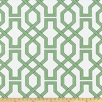 Premier Prints Ander Cool Green Luxe Canvas in Luxe Canvas Green Cotton  Blend Trellis Diamond  Lattice and Fretwork   Fabric