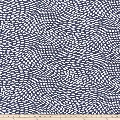 Premier Prints Arnava Denim Luxe Canvas in LUXE CANVAS Blue Multipurpose Cotton  Blend Circles and Swirls Polka Dot   Fabric