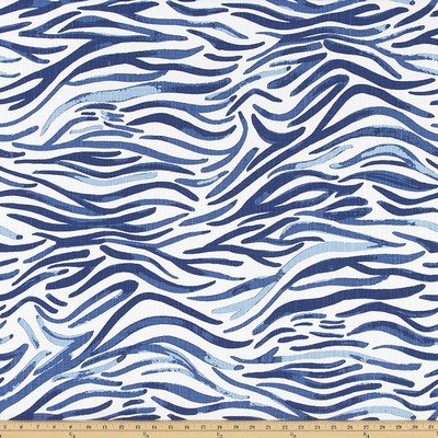 Premier Prints Babur Commodore Blue Slub Canv in SLUB CANVAS Blue cotton  Blend Animal Print  Abstract   Fabric