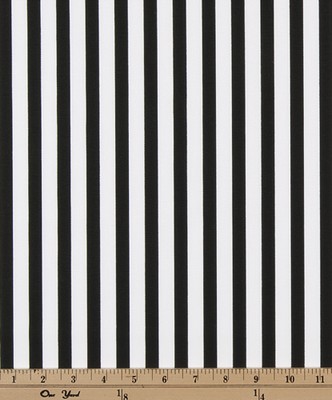 Premier Prints Basic Stripe Black in 2016 Additions Black 7oz  Blend Striped Textures Small Striped  Striped   Fabric