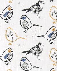 Bird Toile Brazilian Yellow Slub Linen by  Premier Prints 