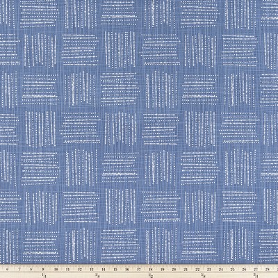Premier Prints Brave Chill Slub Canvas in Costa Brava Blue cotton  Blend Squares   Fabric