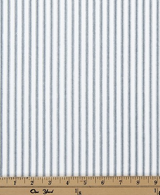 Premier Prints Classic Premier Navy in 2016 Additions Blue 7oz  Blend Small Striped  Striped   Fabric