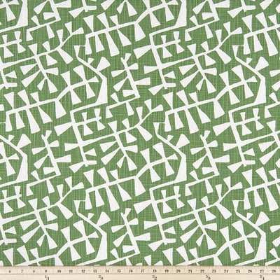 Premier Prints Correos Pine Slub Canvas in PSC Green cotton  Blend Modern Floral  Fabric