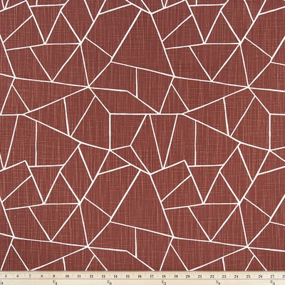 Premier Prints Cut Glass Sierra Slub Canvas in Costa Brava Orange cotton  Blend Geometric   Fabric