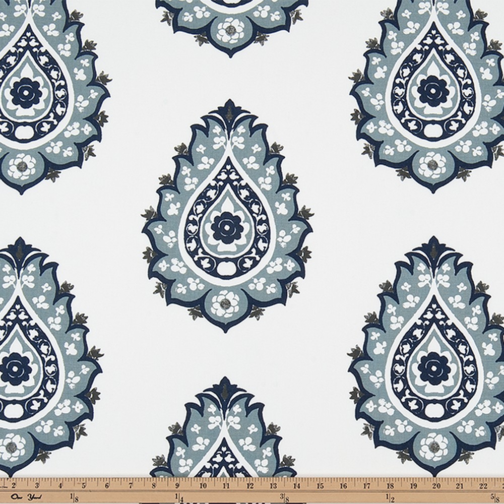 Premier Prints Damask Vintage Indigo Fabric