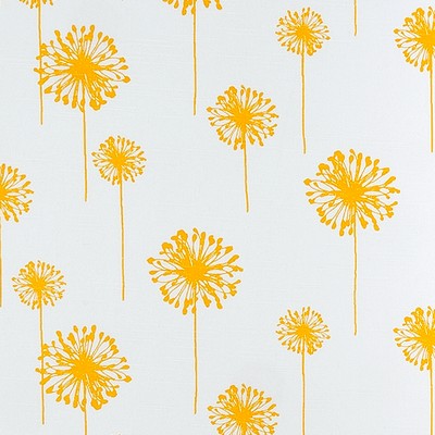 Premier Prints Dandelion White Corn Yellow Slub in Slub Yellow cotton  Blend Abstract Floral   Fabric