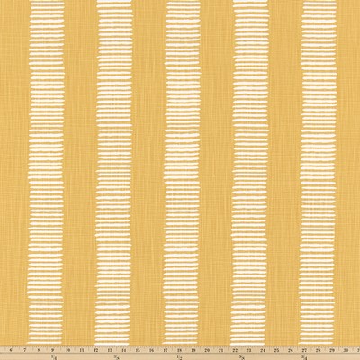 Premier Prints Dash Brazilian Yellow in Slub Linen White Yellow Cotton  Blend Wide Striped   Fabric