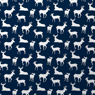Premier Prints Deer Silhouette Premier Navy W in 2016 Additions Blue 7oz  Blend Hunting Themed  Fabric