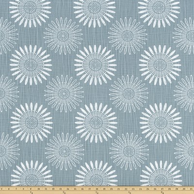 Premier Prints Diva Lagoon Luxe Canvas in LUXE CANVAS Blue Cotton Circles and Swirls Modern Floral  Fabric