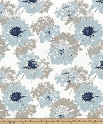 Premier Prints Fairy Spa Blue in 2016 Additions Blue 7oz  Blend Abstract Floral   Fabric