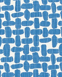 Farley Courtyard Blue Slub Linen by   