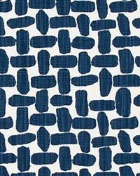 Farley Courtyard Navy Slub Linen by   