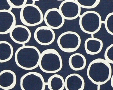 Premier Prints Freehand Premier Navy Slub in 2016 Additions Blue cotton  Blend Circles and Swirls  Fabric