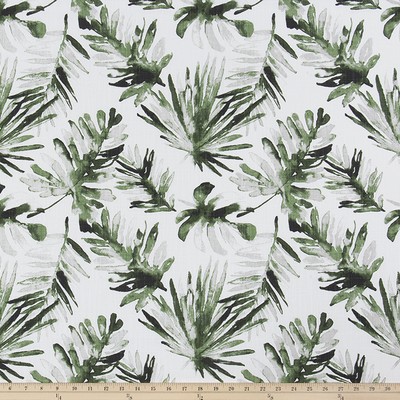 Premier Prints Frond Lubu in Slub Canvas Green cotton  Blend Leaves and Trees   Fabric