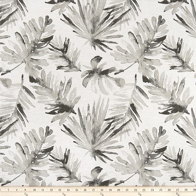 Premier Prints Frond Sable Flax in Costa Brava Brown 11oz  Blend Leaves and Trees   Fabric Frond Sable Slub Canvas