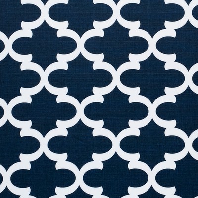 Premier Prints Fynn Premier Navy White in 2016 Additions Blue 7oz  Blend Quatrefoil   Fabric