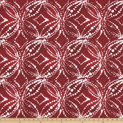 Premier Prints Gerardo Lipstick White in 7oz Cotton Red 7oz  Blend Circles and Swirls Geometric   Fabric
