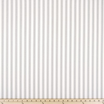Premier Prints Hayes Storm Twill in PC Grey cotton  Blend Ticking Stripe   Fabric