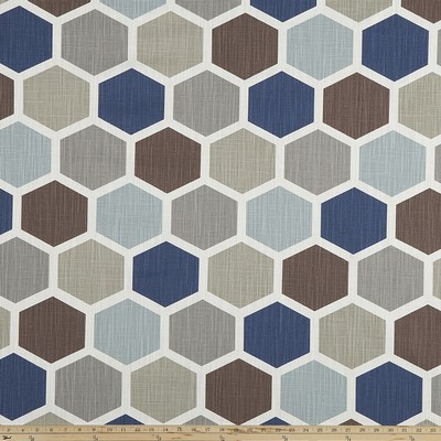 Premier Prints Hexagon Regal Blue Slub Canvas in 2017 Additions Blue cotton  Blend Geometric   Fabric