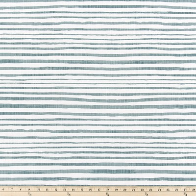 Premier Prints Horizon Drizzle Luxe Linen in LUXE LINEN WHITE Blue Multipurpose Cotton  Blend Horizontal Striped   Fabric
